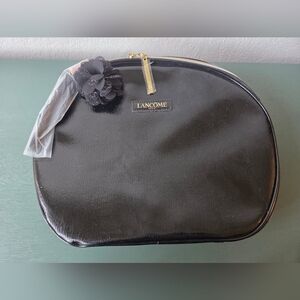 Lancome Black Cosmetic Bag with Gold Accents
